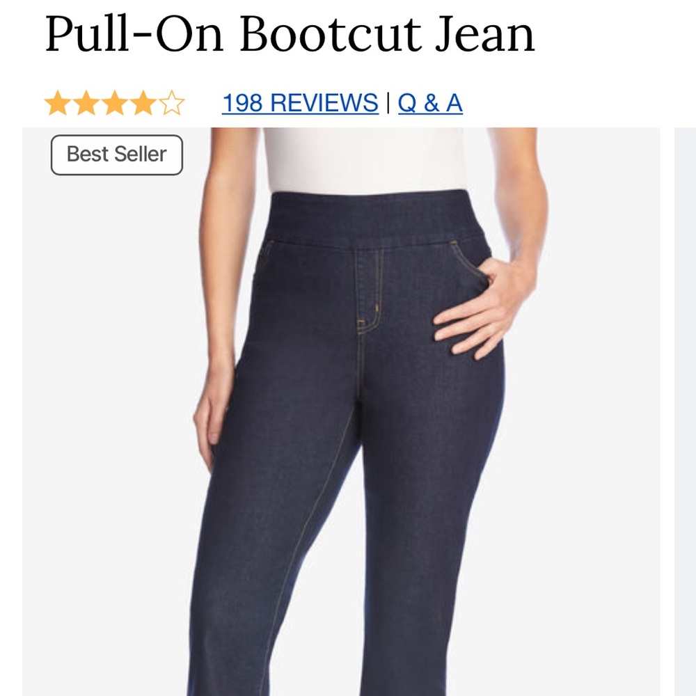 Pull-on Bootcut Jeans